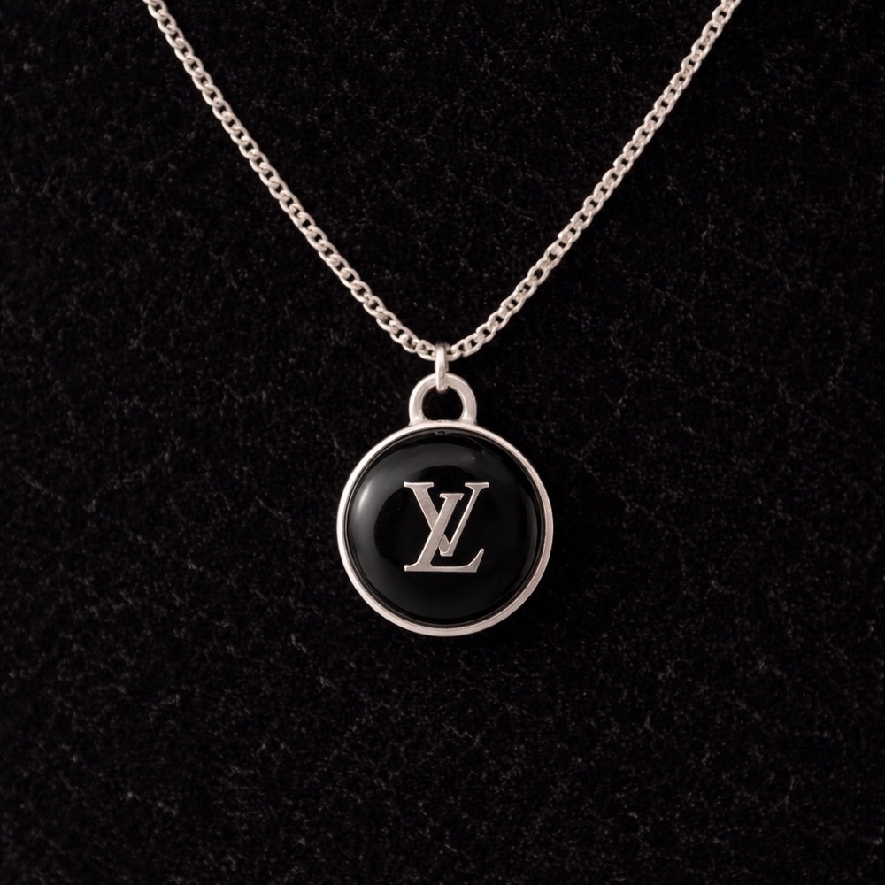 Louis Vuitton Black Skittle Pendant Necklace - Picture 3 of 9